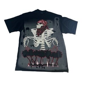 Vintage Y2K Da Grind Shirt Mens XL Black Skulls Cyber Goth‎ Rare Affliction MMA